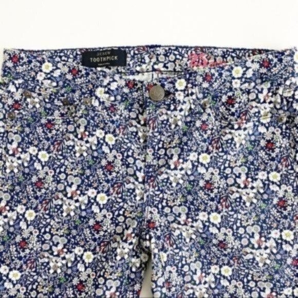 J.Crew Toothpick Liberty Art floral ankle jeans Style 49191 size 25 - Picture 5 of 9
